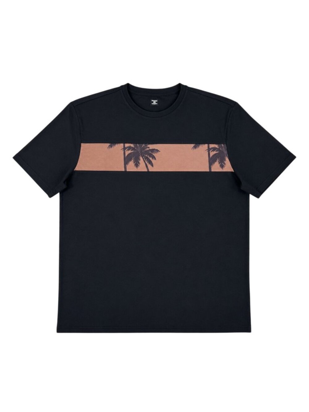Manfinity Black Palm Tree Graphic T Shirt XXL Minimalist Tropical Streetwear Tee